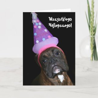 Tarjeta de boxeador de cumpleaños polaco Wszystkie