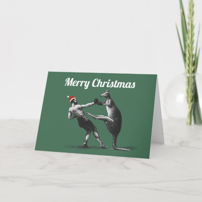 Tarjeta de boxeo para navidades (Anverso)