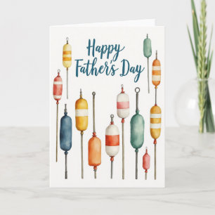 Tarjeta de boyas del Día del Padre dulce