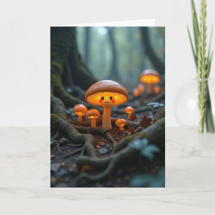 Tarjeta de brillo del bosque amistoso