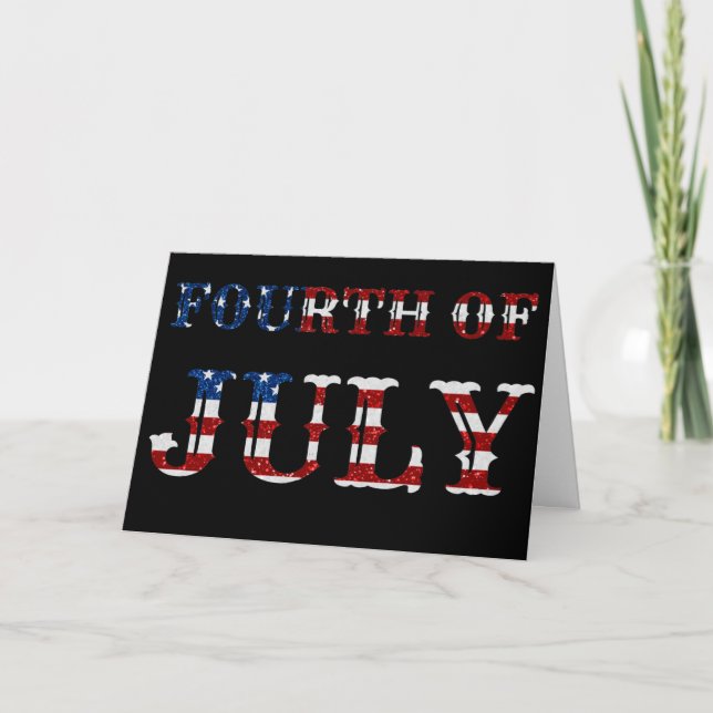 Tarjeta de brillo del cuatro de julio (Anverso)