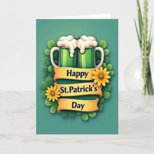 Tarjeta de brindis del día de San Patricio