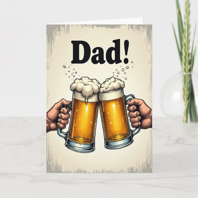 Tarjeta de brindis sincero para papá (Anverso)