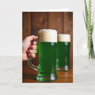 Tarjeta de brindis verde esmeralda