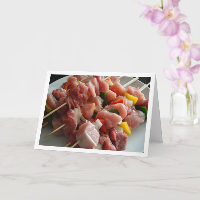 Tarjeta de brochetas de cerdo (Orquídea)