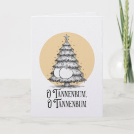 Tarjeta de broma de culo de árbol de Navidad O Tan