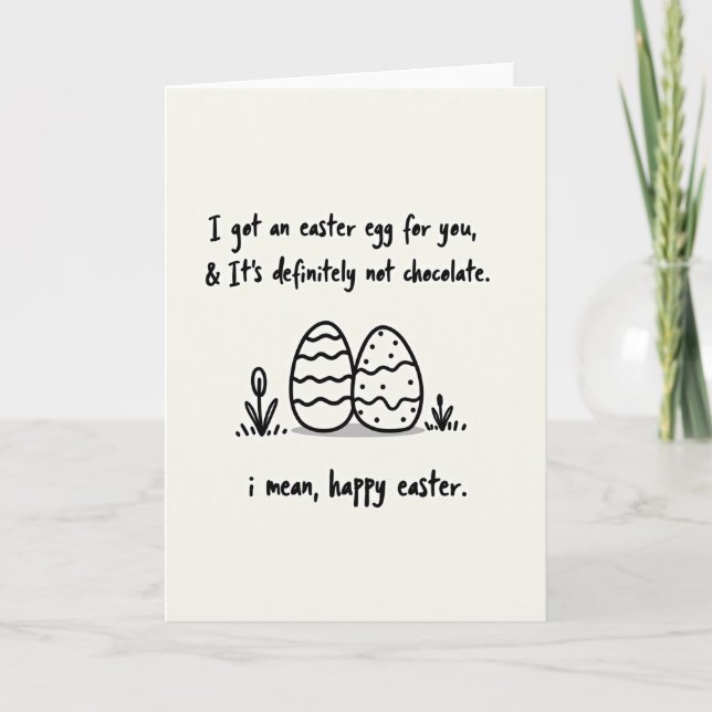 Tarjeta de broma divertida de Pascua (Anverso)