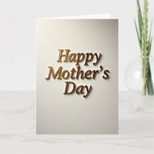 Tarjeta de Bronce del Día de las Madres Lustrosa