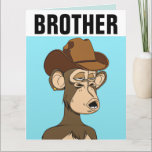 TARJETA DE BROTHER FUNNY MONKEY SOBRESIZADA<br><div class="desc">HERMANO MONKEY FELIZ TARJETA DE CUMPLEAÑOS</div>