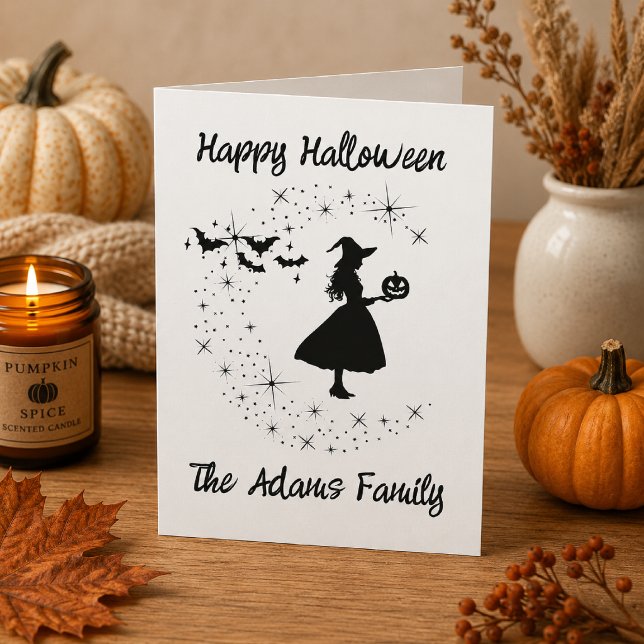 Tarjeta de Bruja de Feliz Halloween (Subido por el creador)