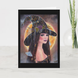 Tarjeta de bruja espeluznante Philomena Halloween