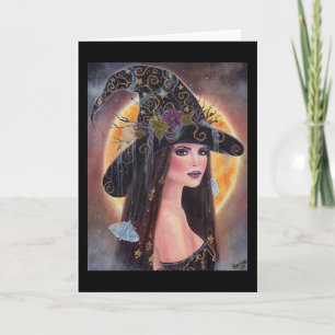 Tarjeta de bruja espeluznante Philomena Halloween