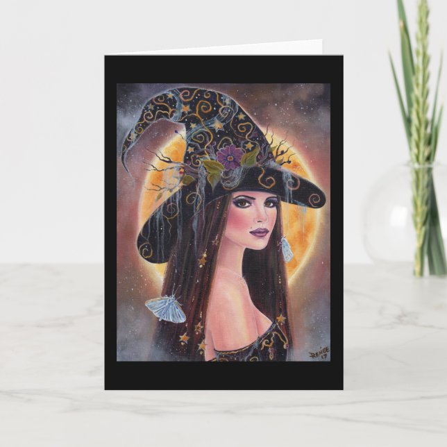 Tarjeta de bruja espeluznante Philomena Halloween  (Anverso)