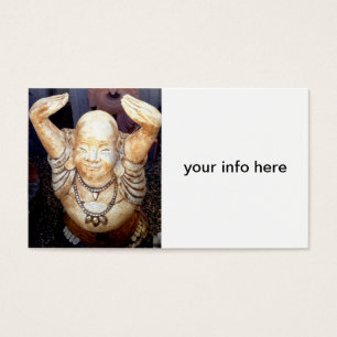 tarjeta de buddha de hotei sonriente