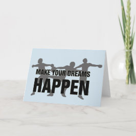 Tarjeta de buena suerte de pista y temporada de ca