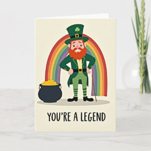 Tarjeta de buena suerte del legendario duende