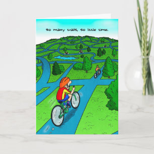 Tarjeta de Buena Suerte para Ciclistas - Sendero p