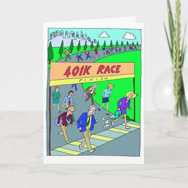 Tarjeta de buena suerte para maratón corredor - ca (Anverso)