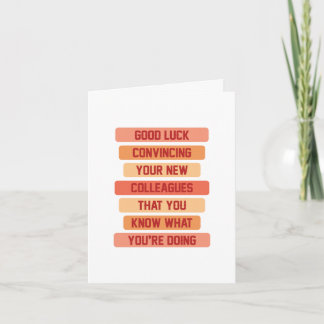 Tarjeta de buena suerte para nuevo trabajo