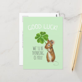 Tarjeta de buena suerte, ratón dulce y el amante C