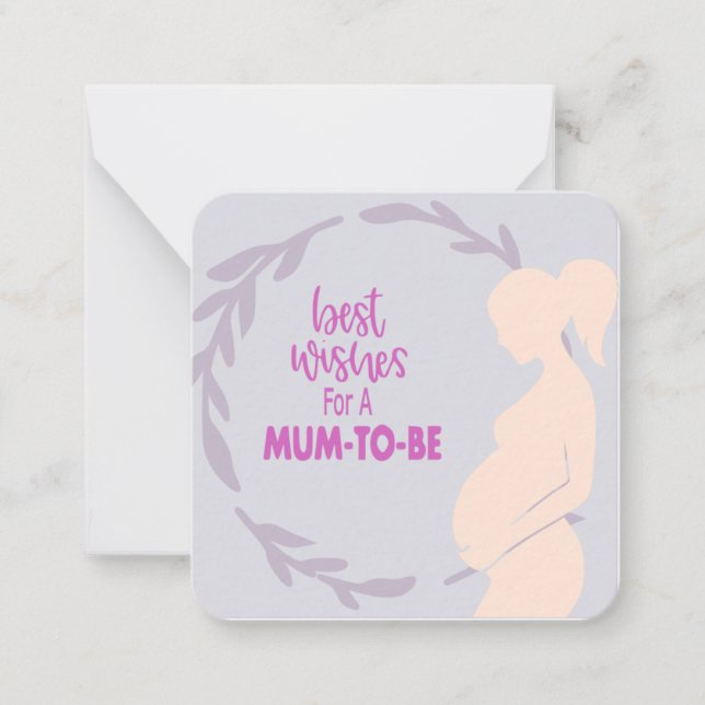 Tarjeta de buenos deseos para futura mamá (Anverso)