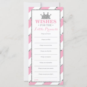 Tarjeta de buenos deseos, Princess Baby Shower Fau