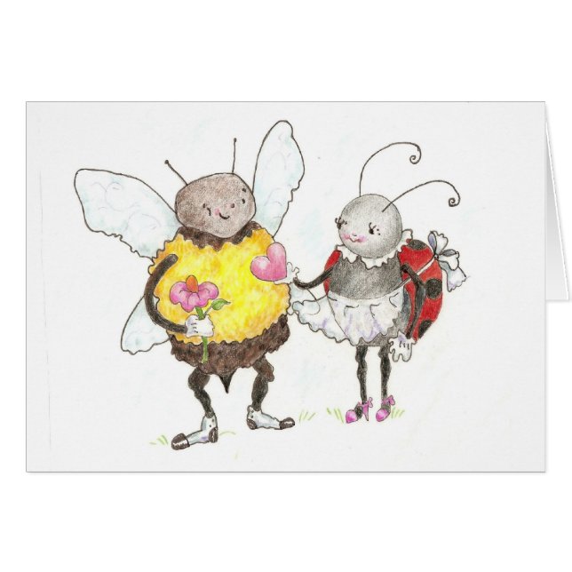 tarjeta de bugs de amor (Anverso (Horizontal))