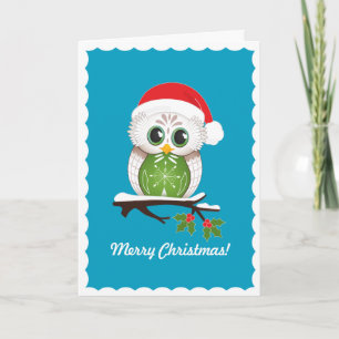 Tarjeta de búho de navidades