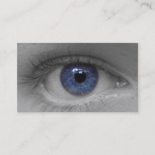 tarjeta de buissnys de ojo azul profundo