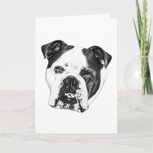 Tarjeta de Bulldog de Deseo Brillante (Anverso)