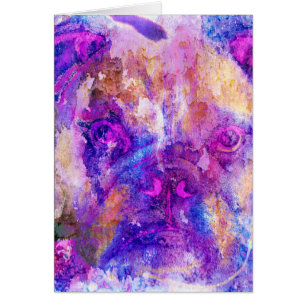 Tarjeta de Bulldog de medios mixtos para todas las