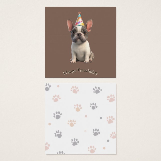 Tarjeta de Bulldog Francés (Anverso y reverso)
