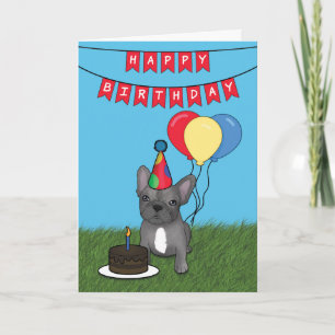 Tarjeta de Bulldog francesa Happy Birthday