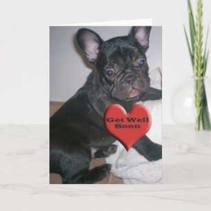 Tarjeta de Bulldog francesa muy pronto