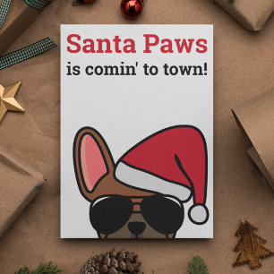 Tarjeta de Bulldog francesa Red Fawn Navidades de 
