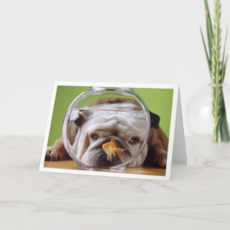 Tarjeta de Bulldog inglesa