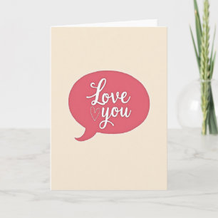 Tarjeta de Burbuja de Amor Texturizado Romántico