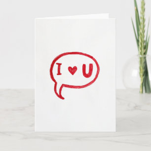 Tarjeta de Burbuja de Habla 'Te Amo'