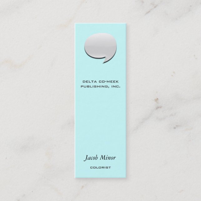 Tarjeta de burbuja del discurso [3d] (Anverso)