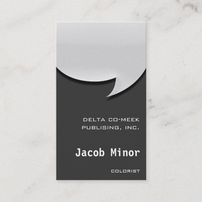 Tarjeta de burbuja del discurso [3d] (Anverso)