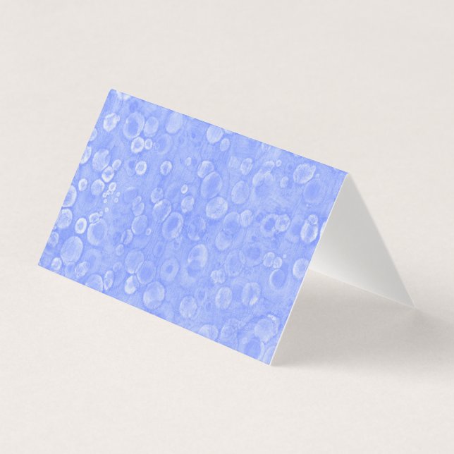 Tarjeta de burbujas azul y blanca (Anverso)
