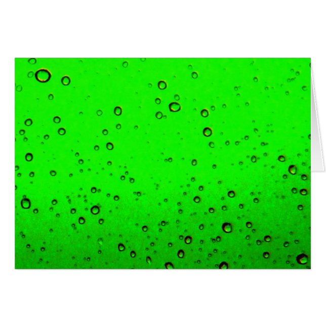 Tarjeta de burbujas de la verde lima (Anverso (Horizontal))