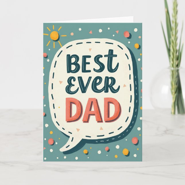 Tarjeta de burbujas del Día del Padre dulce (Anverso)