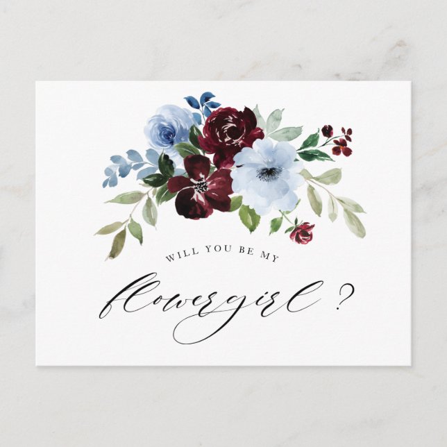 tarjeta de burgundy dusty blue ¿serás mi dama de f (Anverso)