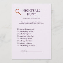Tarjeta de búsqueda editable de Halloween Nightfal
