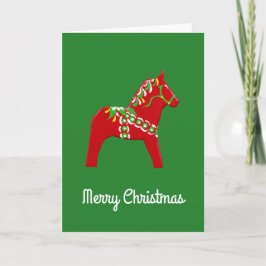 Tarjeta de caballo Dala para navidades