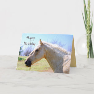 Tarjeta de caballo de Palomino Feliz Cumpleaños