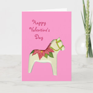 Tarjeta de caballo el día de San Valentín