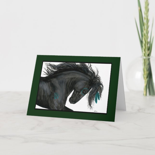 Tarjeta de caballo feliz cumpleaños de Bihrle (Anverso)