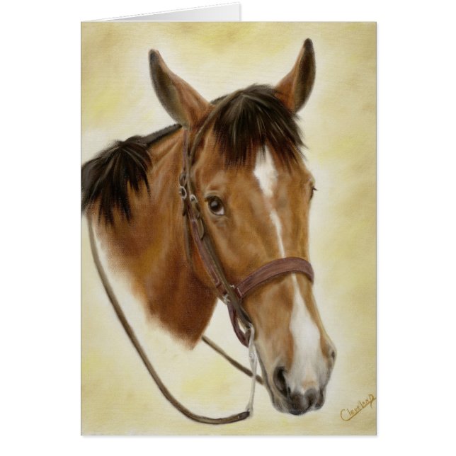 Tarjeta de caballo occidental (Frente)